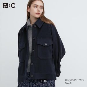 NWT Uniqlo oversized wool blend jacket, L